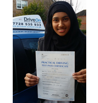 Driving Test Pass - Drive On School of Motoring, Slough